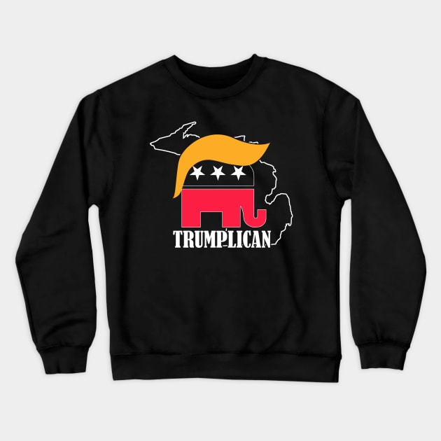 Trumplican - Donald Trump Crewneck Sweatshirt by fromherotozero